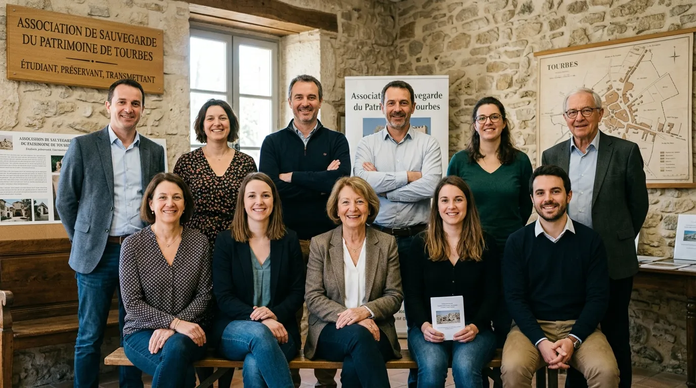 Membres du bureau exécutif et bénévoles de l'Association du Patrimoine Tourbain