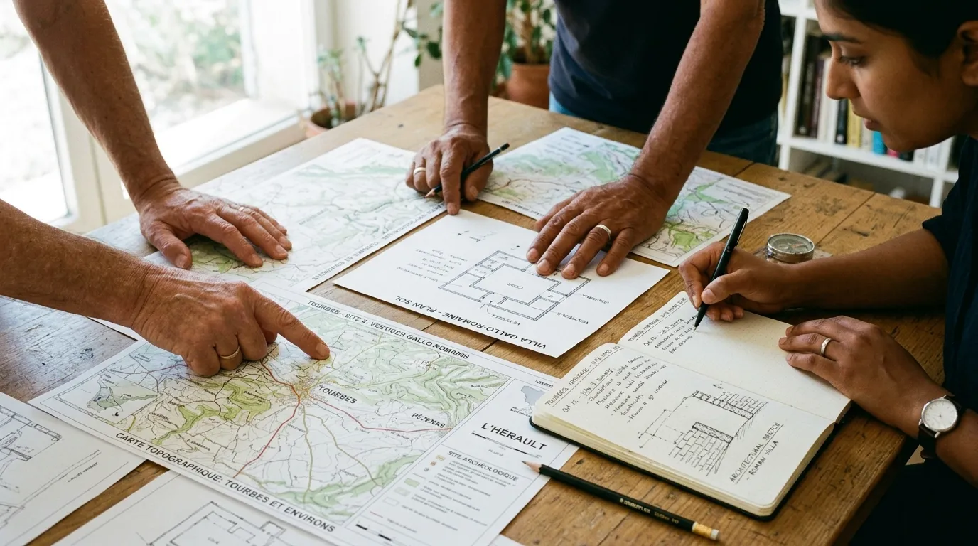 Cartes géographiques anciennes, plans cadastraux et notes historiques de Tourbes